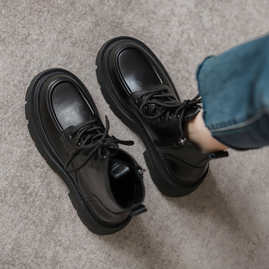 Women's Authentic British Style Black Martin Thick Boots