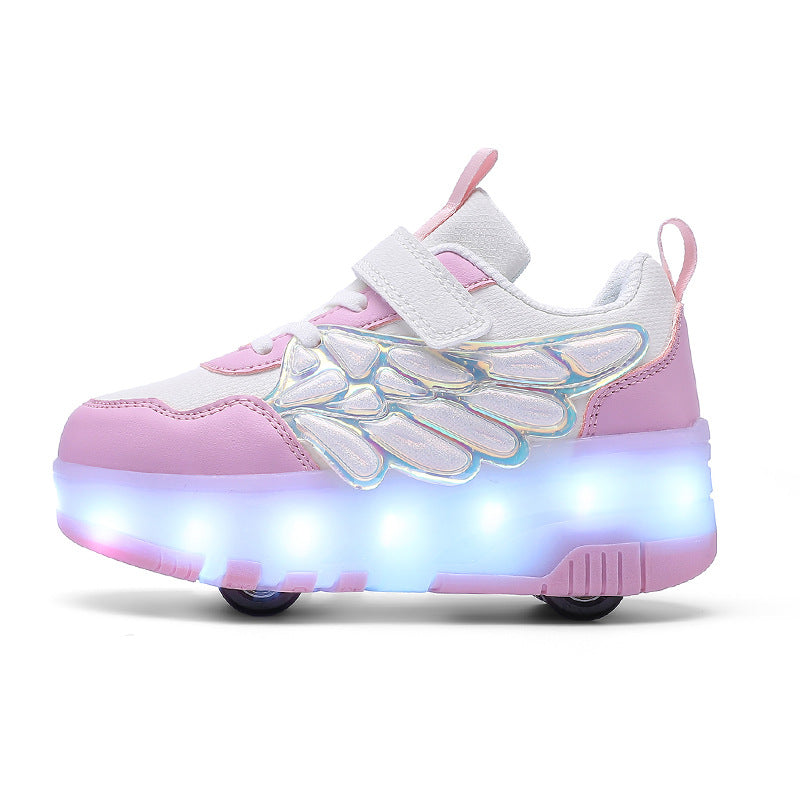 Children's Luminous Pairs Of Wings Single Skate Kid's Sneakers