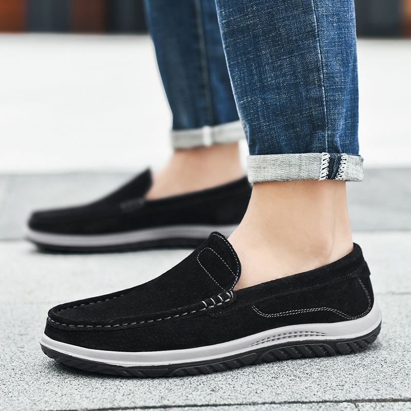 Men's Suede Tods Korean Fashion Slip-on Breathable Comfortable Men's Casual Shoes