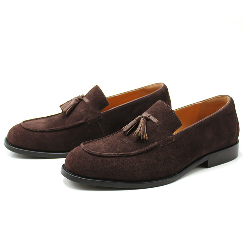 Men's Tassel Slip-on Lofter British Style Matte Leather Shoes