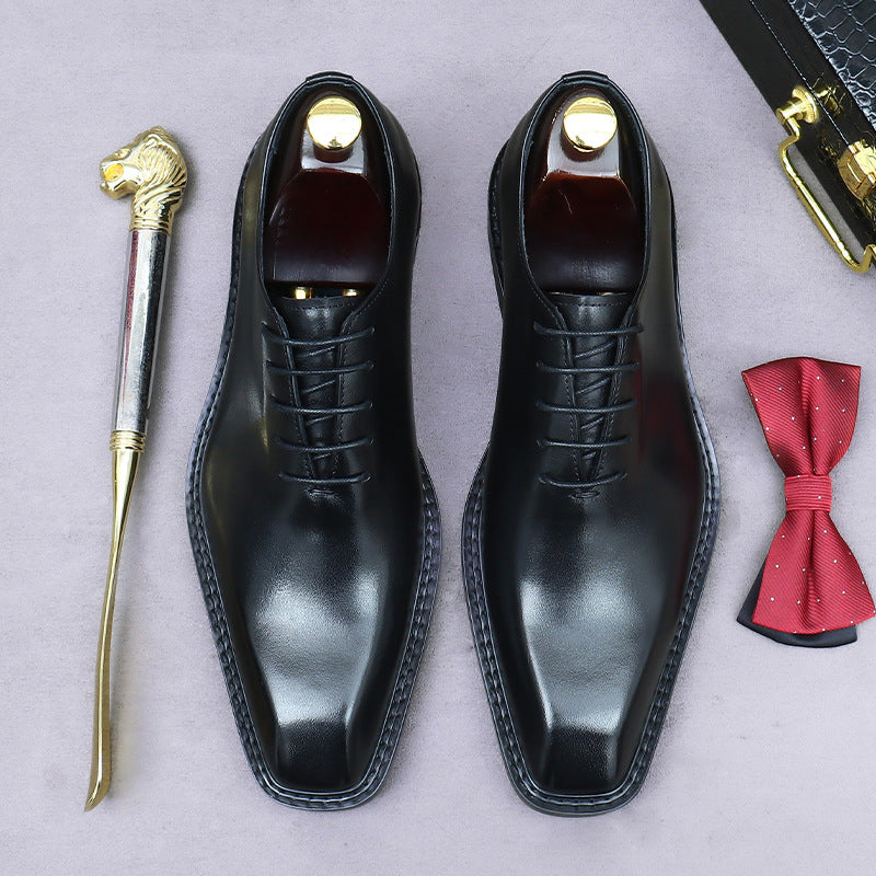 Men's Formal Wear Genuine Handmade British Light Men's Business Leather Shoes