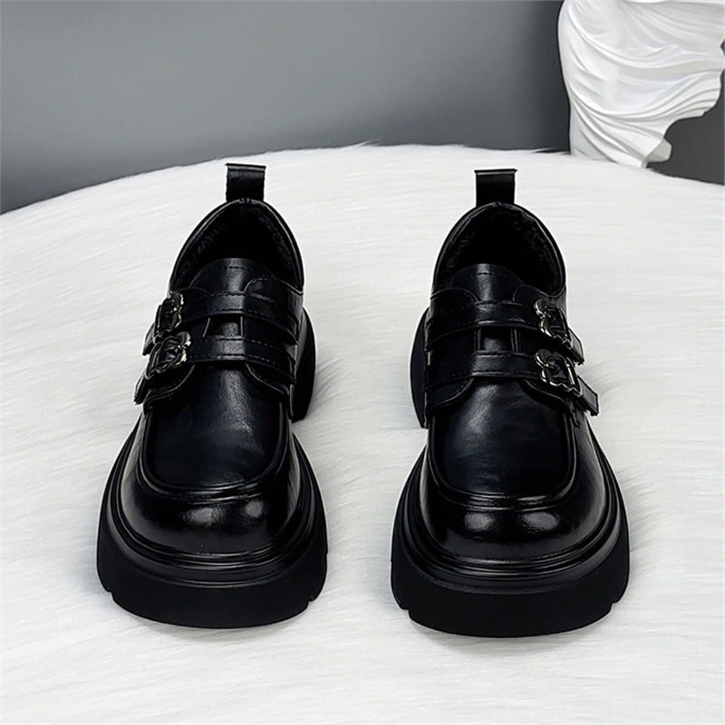 Women's Genuine European Goods Platform Versatile Small British College Style Women's Fashion Shoes