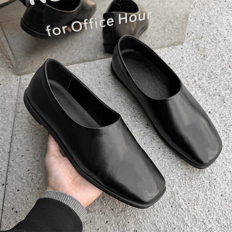 Retro Slip-on Lazy Muller British Style Leather Shoes