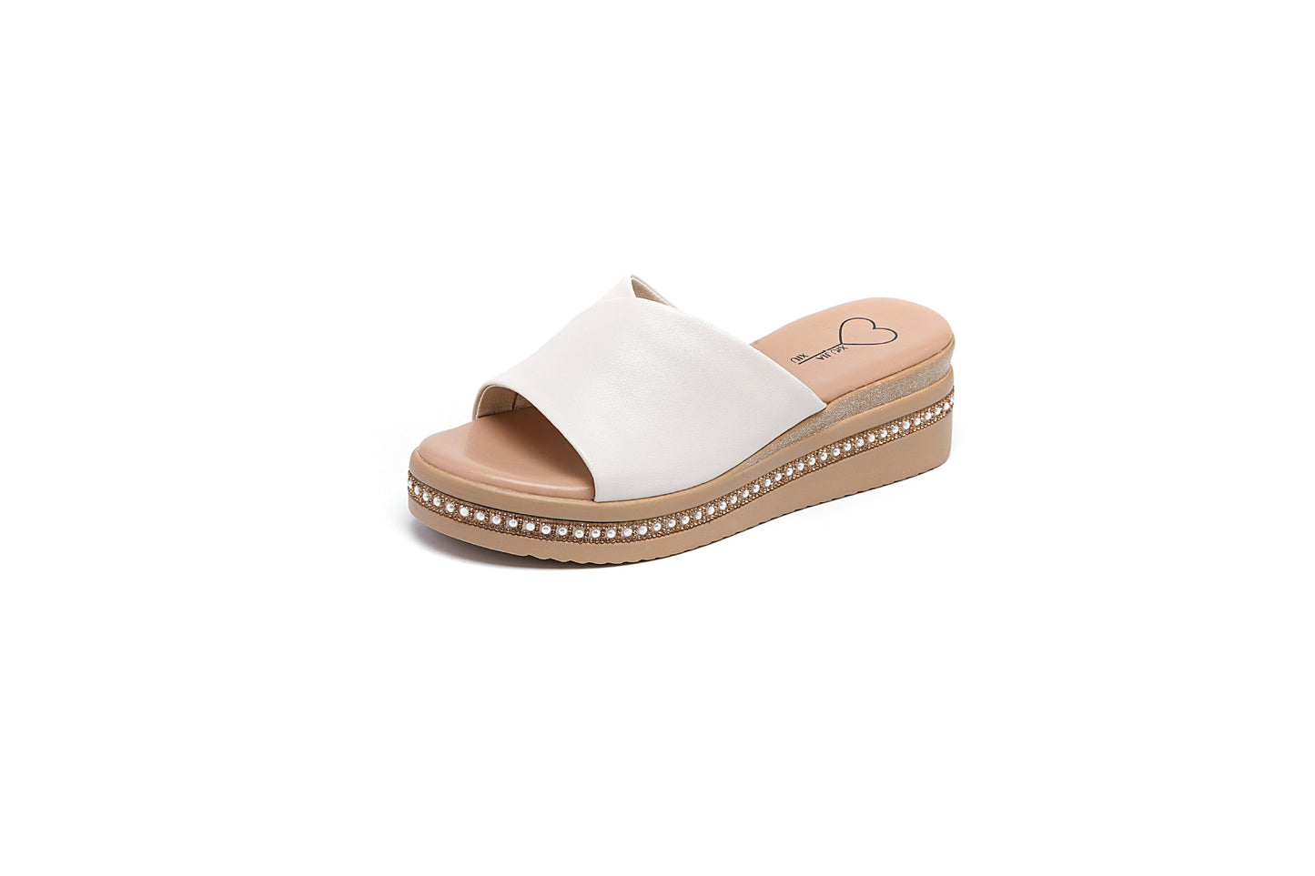 Women's Toe Covering Elevator Wild Fairy Wind Slippers