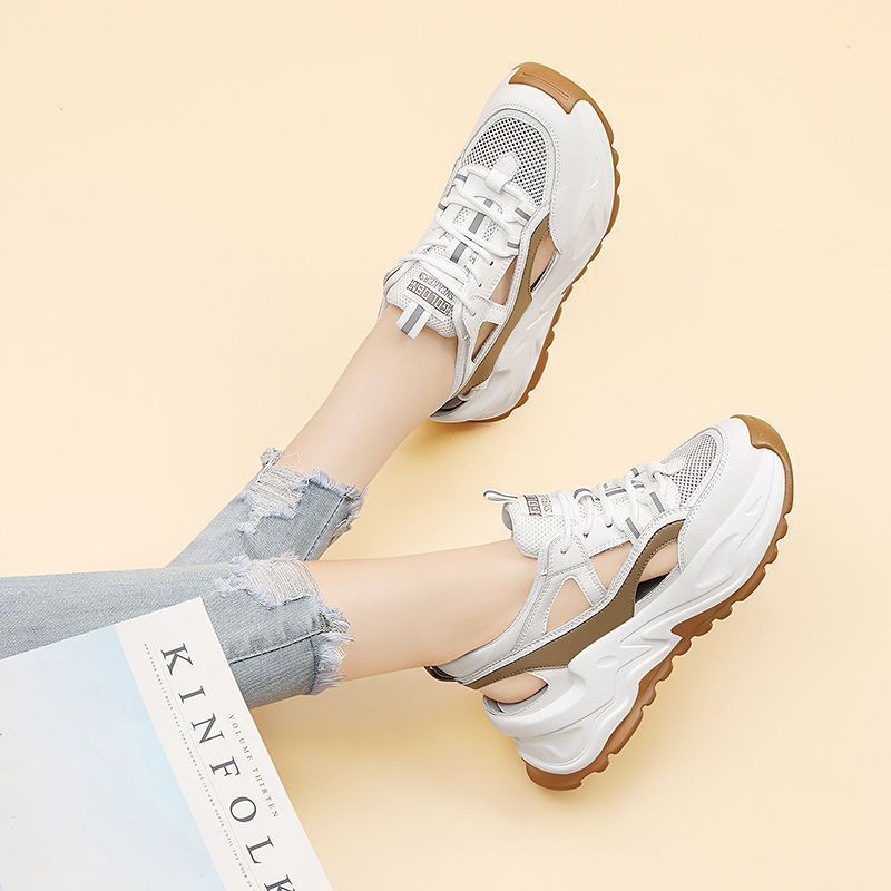 Women's Summer Hollow Breathable Platform Soft Bottom Sneakers