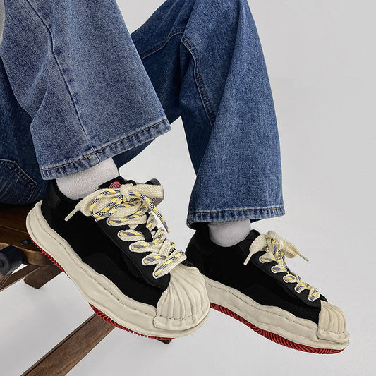 Men's Couple Thick Bottom Spring Toe Cap Sneakers