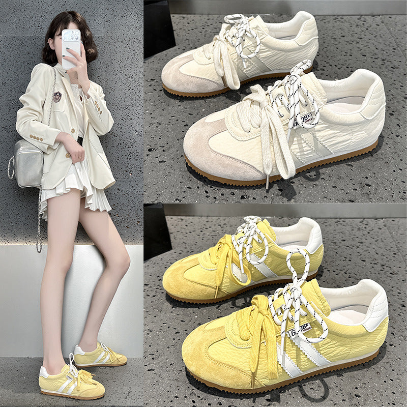 Women's Retro German Training Spring Flat Bottom Sports Versatile Cortez Comfortable Sneakers
