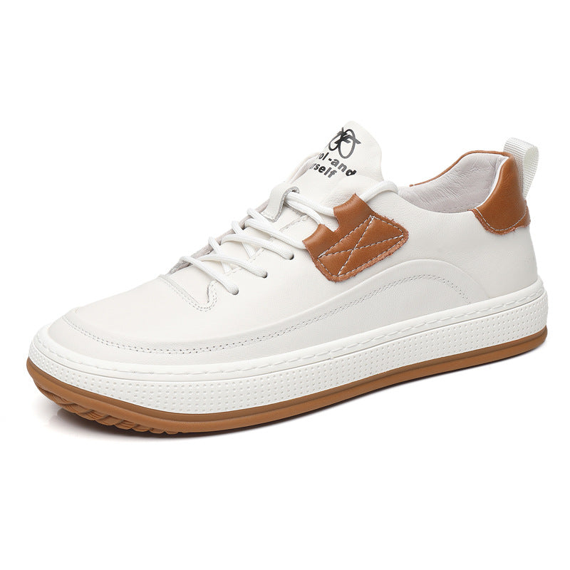 Men's Top Layer Cowhide Clown Breathable Shock Casual Shoes