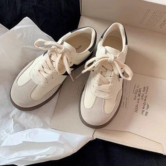 Women's Flat German Training White Spring Lightweight Soft Sole Casual Shoes