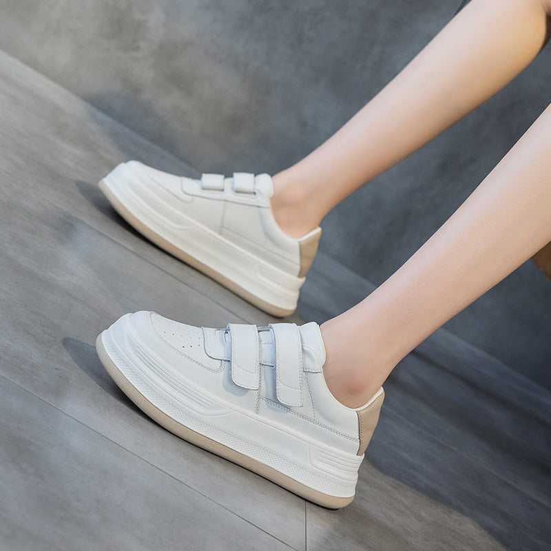 Women's White Spring Thick-soled Height Increasing Fashionable Classic Women's Shoes
