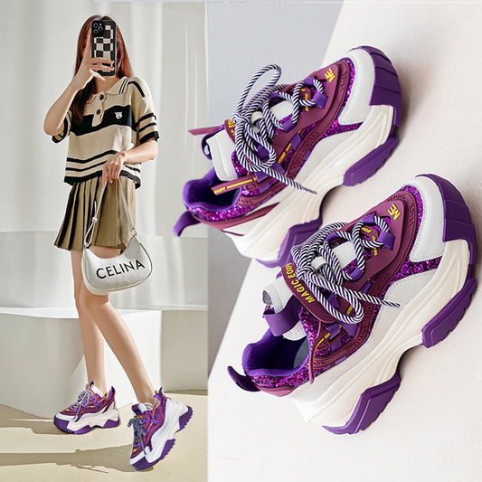 Women's Genuine Trendy Dad Thick Bottom Spring Sneakers