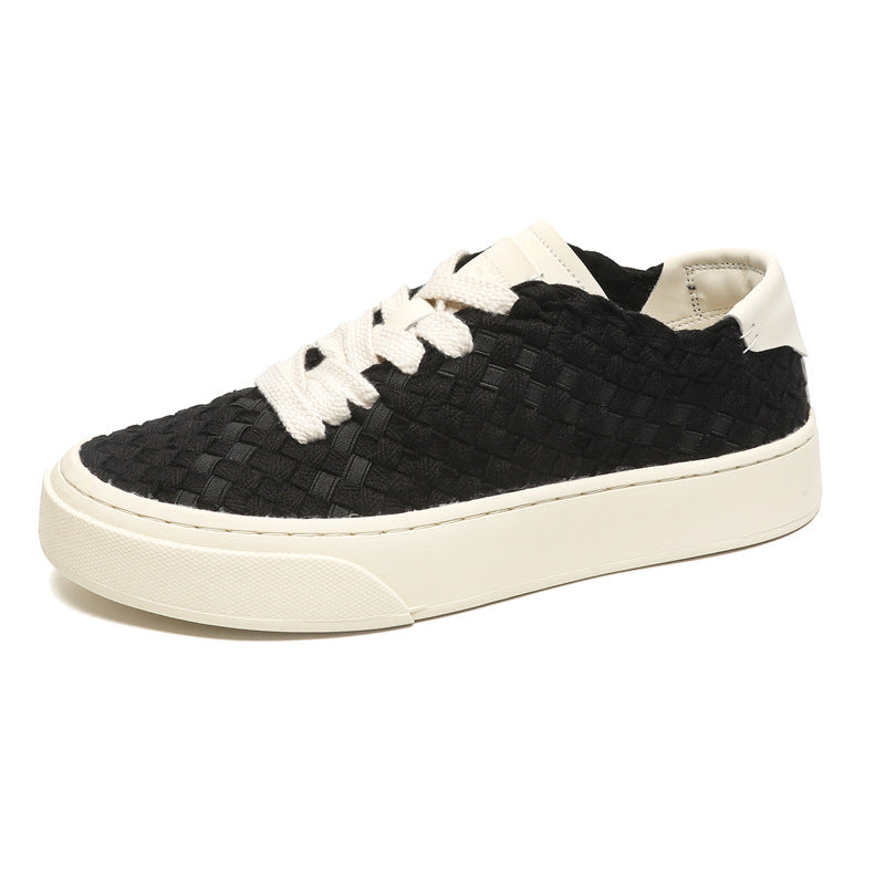 Woven Platform Summer Breathable Fashion Board Sneakers