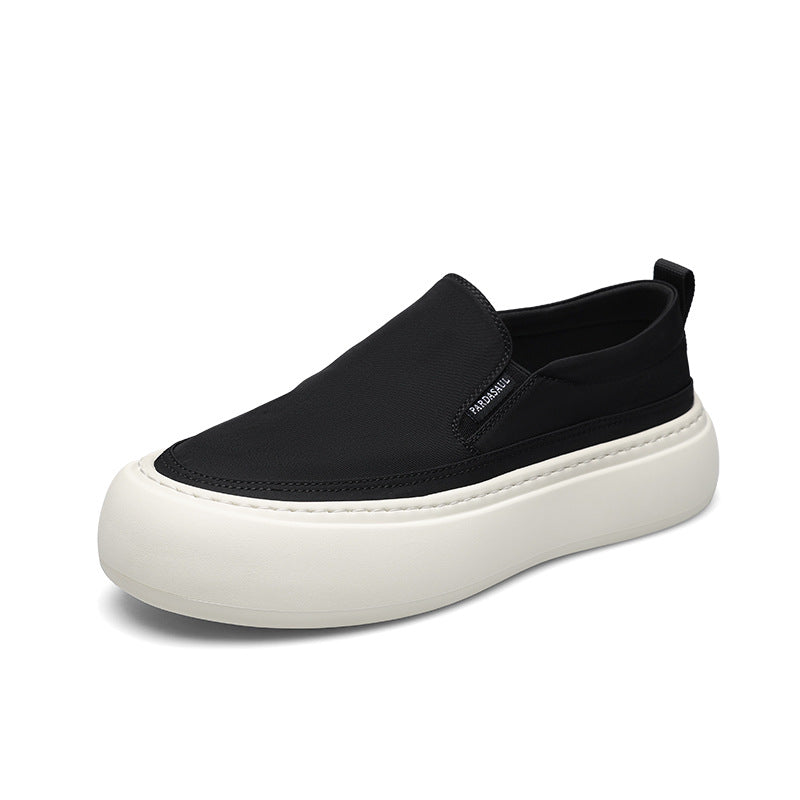 Men's Cloth Breathable Ice Silk Thick Sole Canvas Shoes