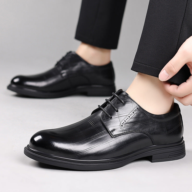 Men's Business Formal Autumn British Style Pumps Leather Shoes