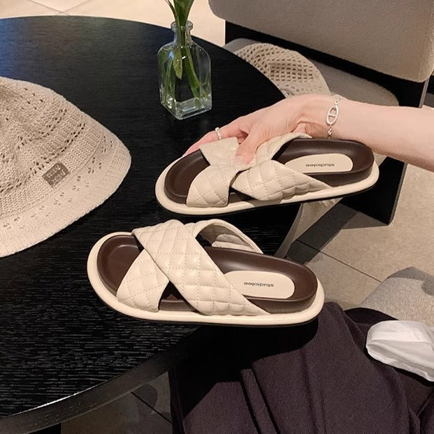 Women's Grape Mom Summer Soft Glutinous Rhombus Sandals
