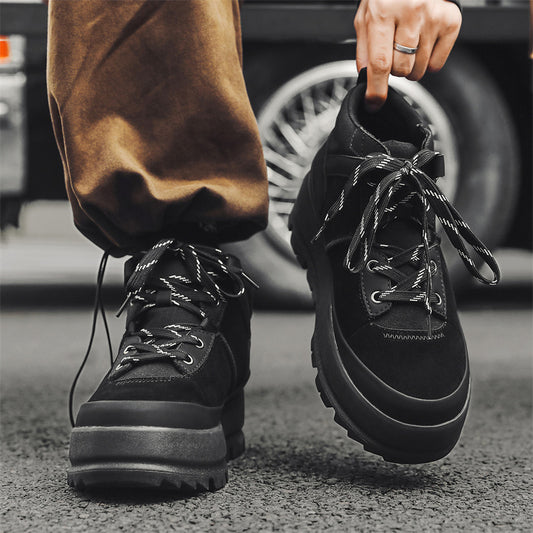 Men's Short Comfortable Fashion Waterproof Platform Resin Canvas Shoes