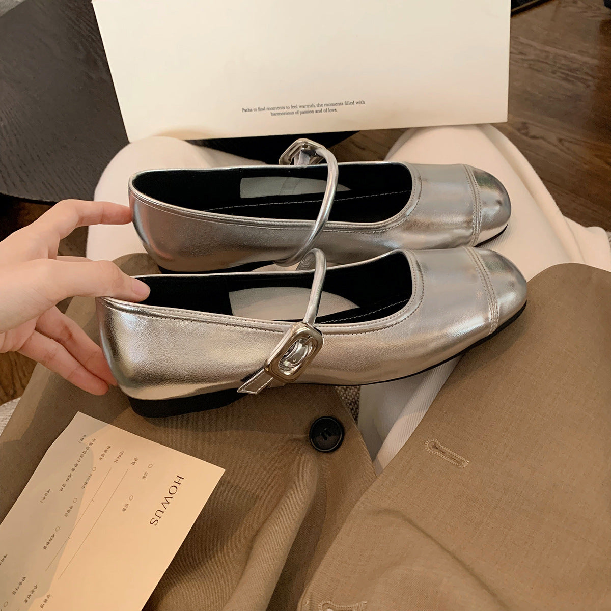 Women's Mouth Sier Small Flat Height Increasing Women's Shoes