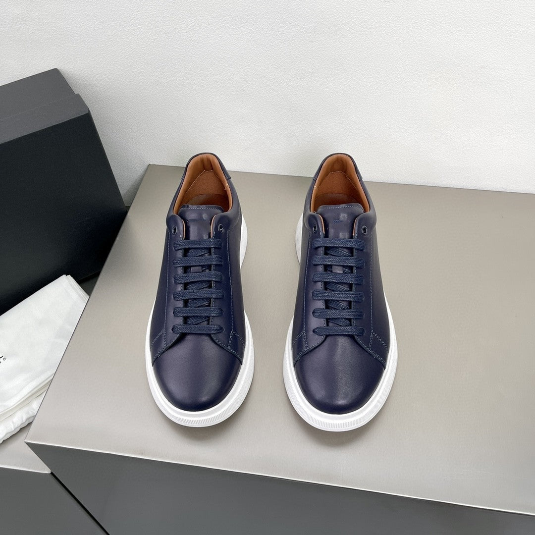 Men's Woven Sports Elegant Versatile Platform Blue Casual Shoes