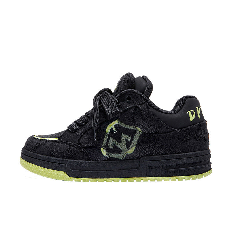 Women's & Men's Destroy Aesthetic Black Knight Fashion Bread Sneakers