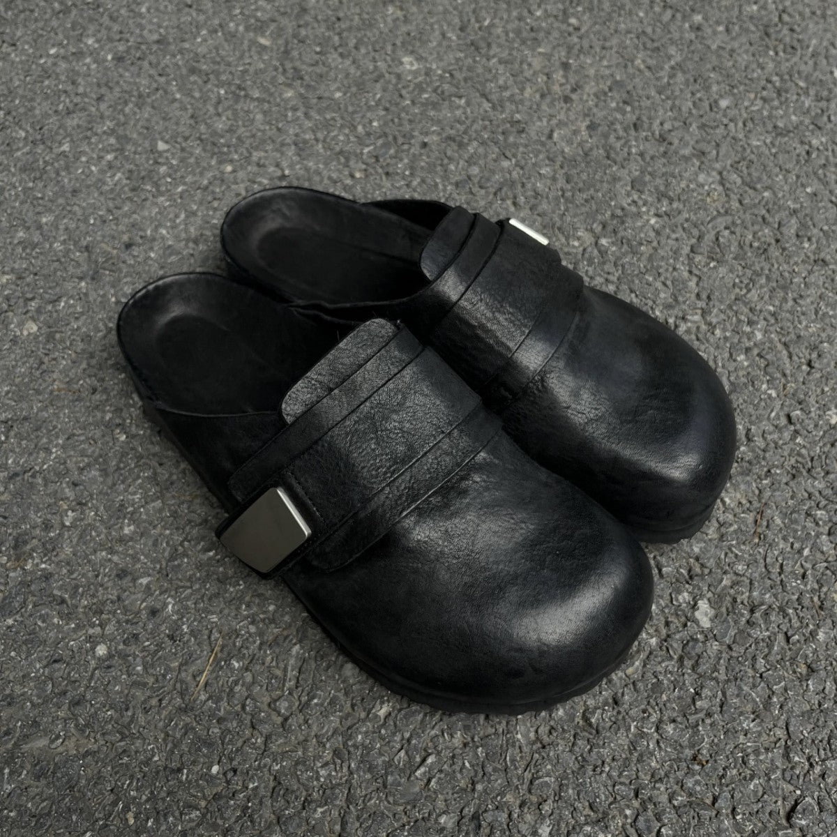 Women's & Men's Retro Closed Toe Platform Outdoor Half Sandals
