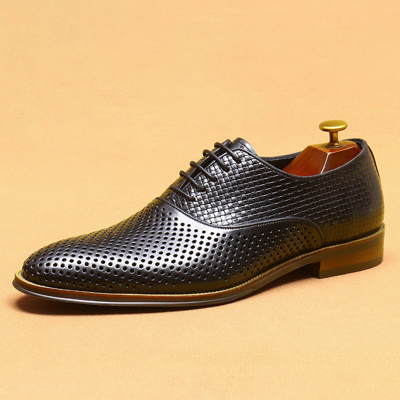Men's Business Formal Wear Soft Genuine Surface Leather Shoes