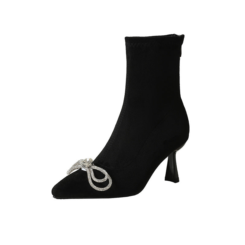 Women's Stretch High Large Size Pointed Temperament Boots