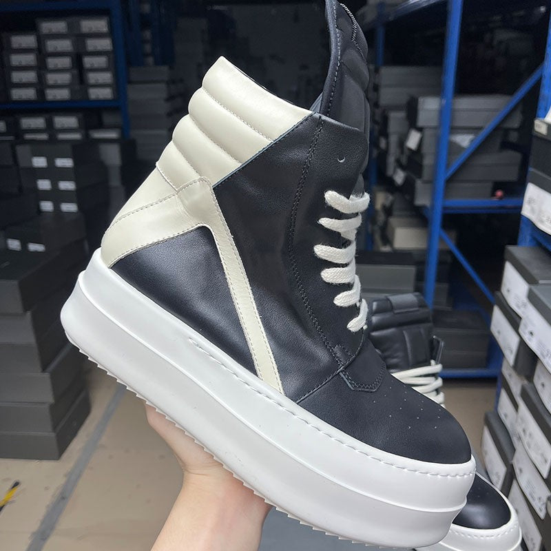 Women's & Men's Genuine Inverted Triangle Thin Shoelaces Increased Hight Sneakers