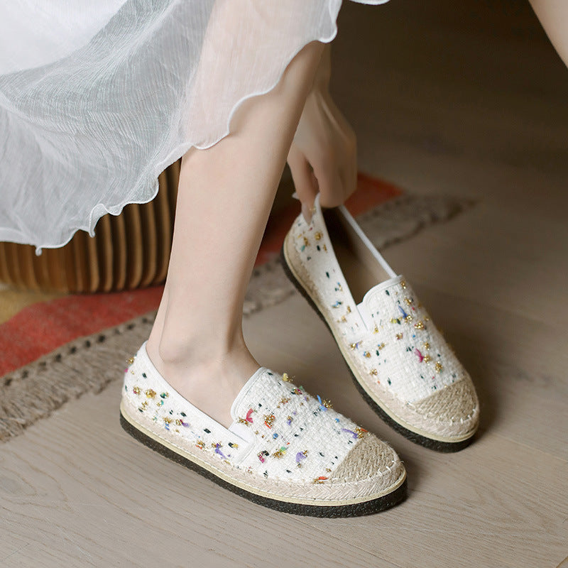 Women's Ramie Sole Classic Style Vintage Weave Women's Casual Shoes