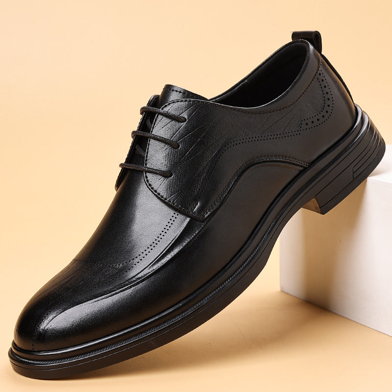 Men's Autumn Trendy British Formal Commuting Men's Business Leather Shoes