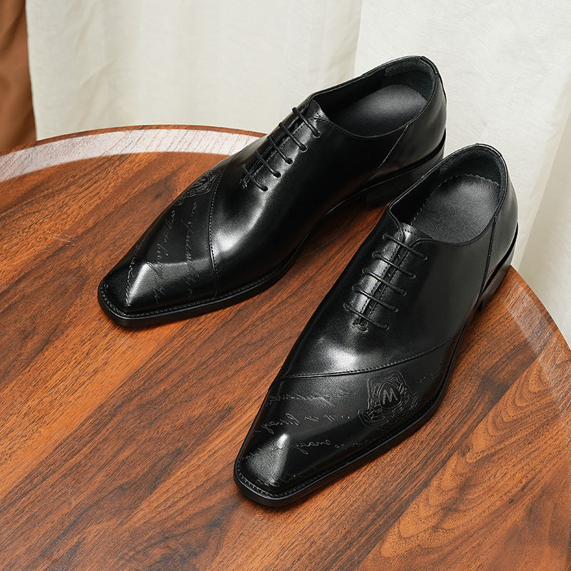 Big Promotion British Style Formal First Layer Men's Business Leather Shoes