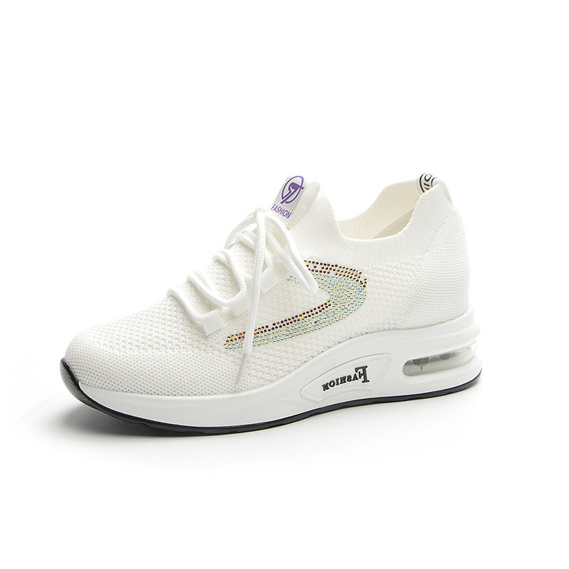 Women's Insole Dad Fly Woven Mesh Breathable Casual Shoes