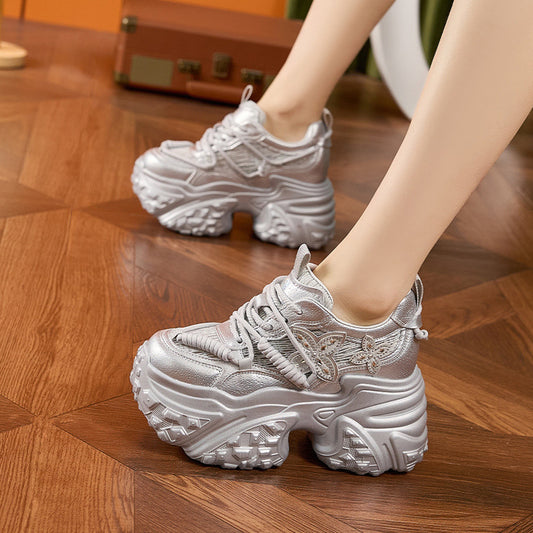 Women's Dad Breathable Mesh Small Height Increasing Sneakers