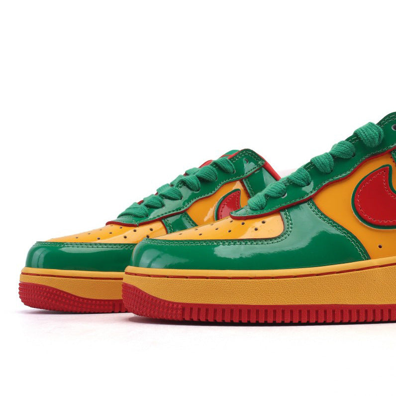 Workers Green Gold Red Patent Fashionable Men's Board Shoes