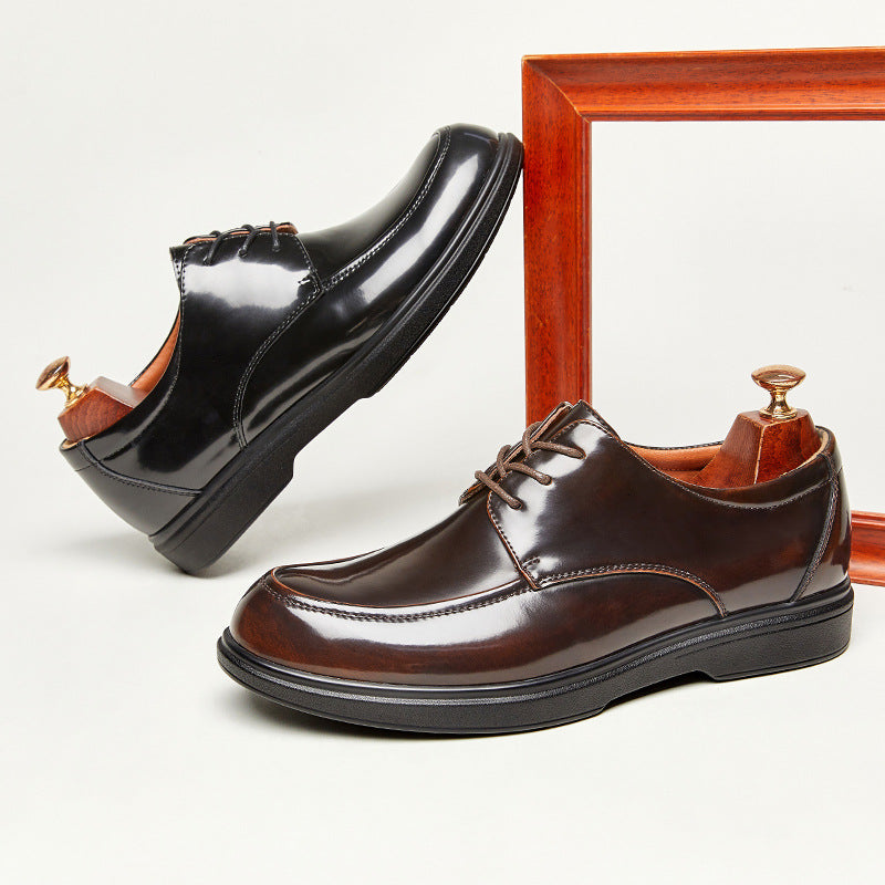 Men's Genuine Glossy Business Formal Wear Patent Leather Shoes
