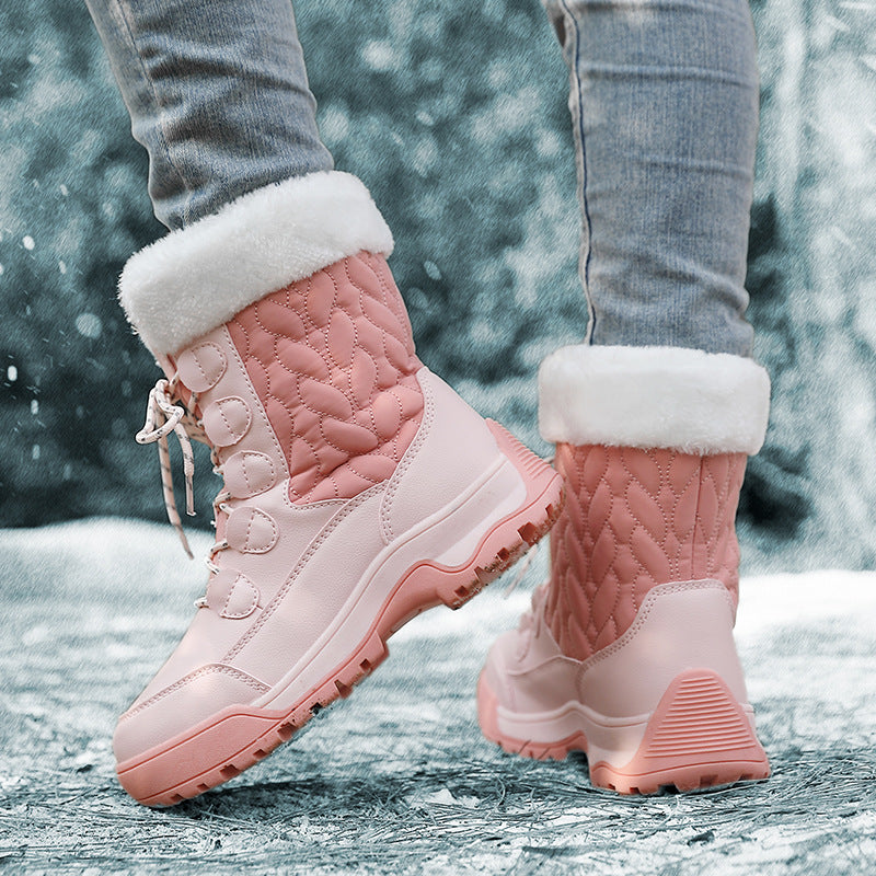 Women's Winter Plush Insulated Comfortable Windproof Sports Snow Boots