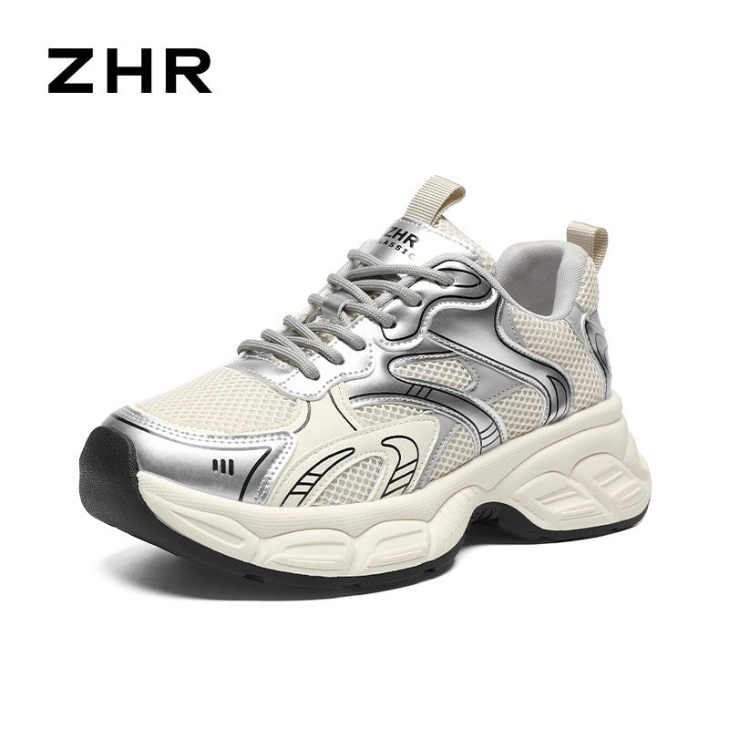 Women's Spring Versatile University Style Sports Thick Sole Sneakers