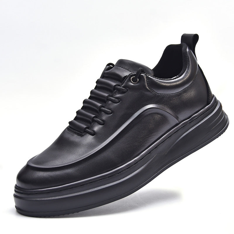 Men's Top Layer Cowhide Jogging Genuine Business Sneakers