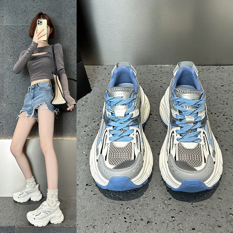 Women's Early Spring Raise The Bottom Small Fashion Color Contrast Women's Sports Shoes
