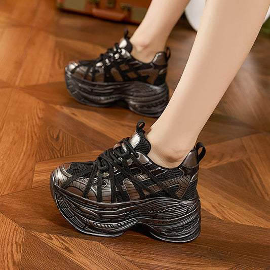 Women's Platform Dad Trendy Autumn Slim Feet Height Sneakers