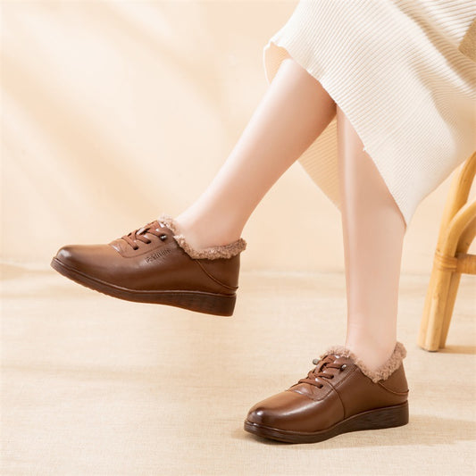 Mom Winter Wool Warm Flat Deep Women's Shoes