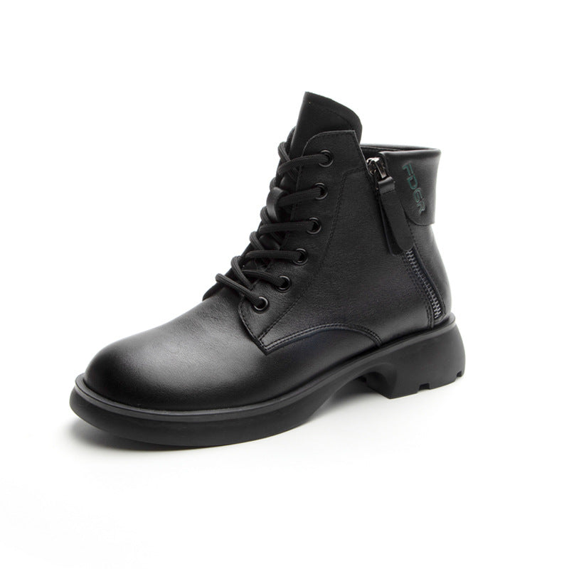 Women's Top Layer Cowhide Martin Autumn Genuine Boots