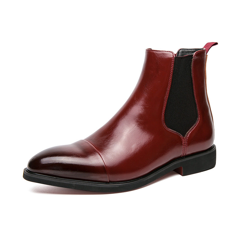 Men's Keep Warm Fashion Trends Pointed Sleeve Leather Shoes