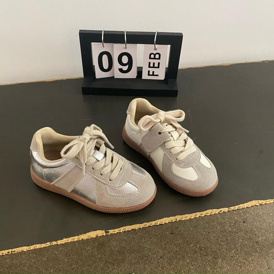 Children's Retro Moral Training Four Velcro Fashion Kid's Sneakers