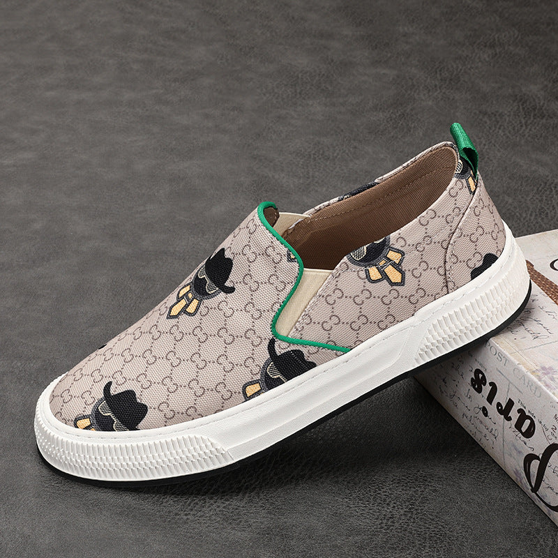 Men's Breathable Cloth One Pedal No Lace Canvas Shoes
