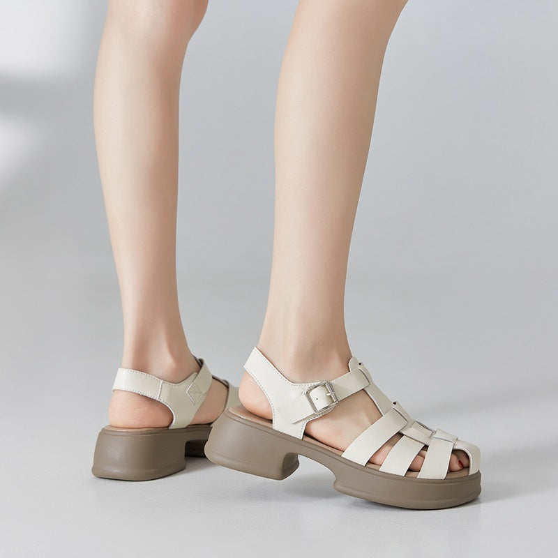 Summer Pitcher Plant Fashionable Woven Roman Sandals
