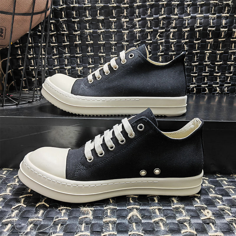 Women's & Men's Bottom Lovers Black White Board Trendy Canvas Shoes