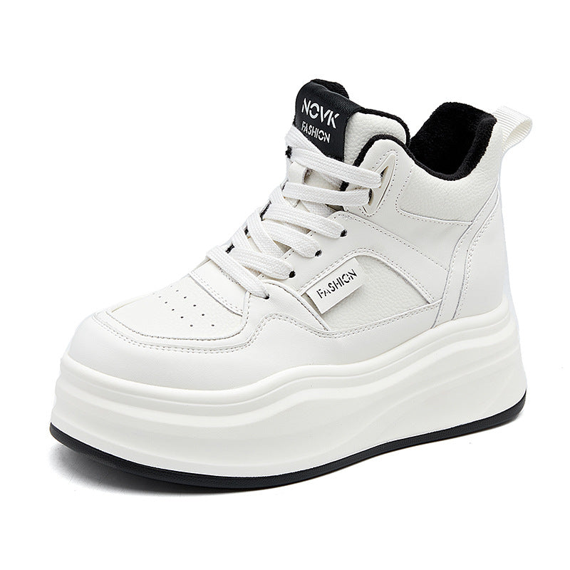 Women's Platform Clunky Muffin Veet Hidden White Casual Shoes