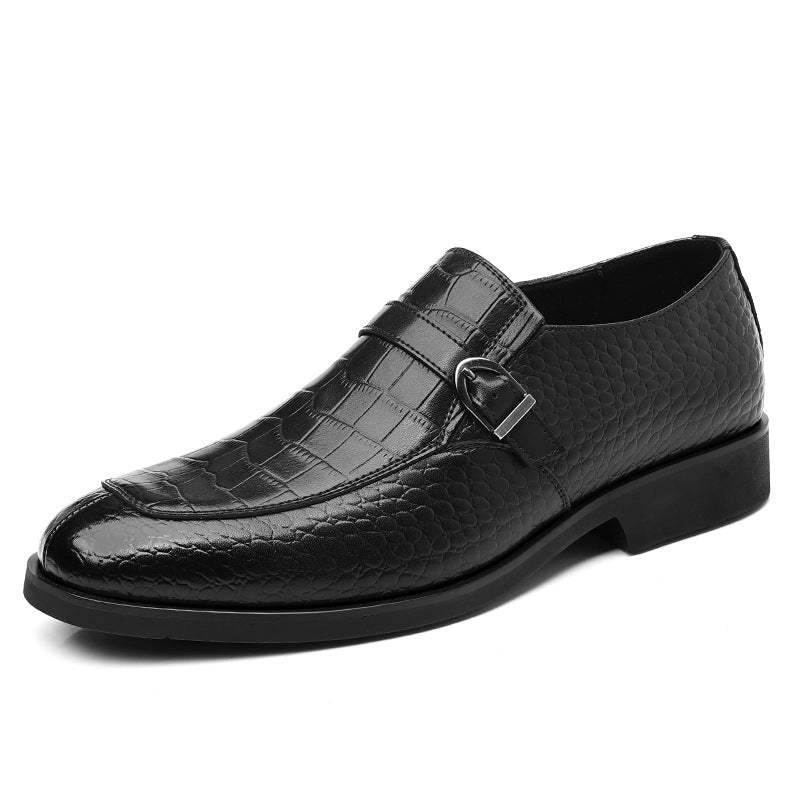 Men's Slip-on Buckle Plus Size Trendy Men's Business Leather Shoes