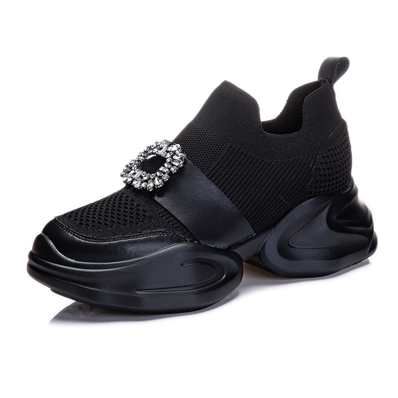 Women's Korean Style Platform Dad Muffin Breathable Women's Sports Shoes
