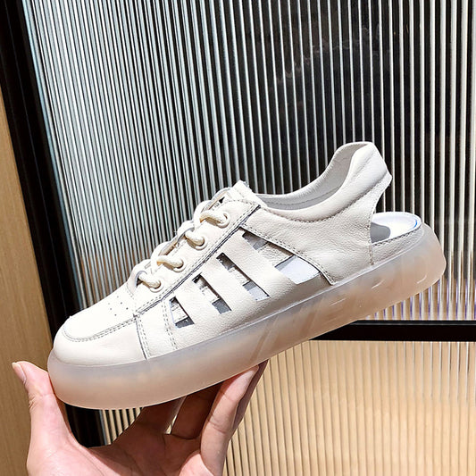 Women's Flat Comfort Round Toe Elastic Band Casual Shoes